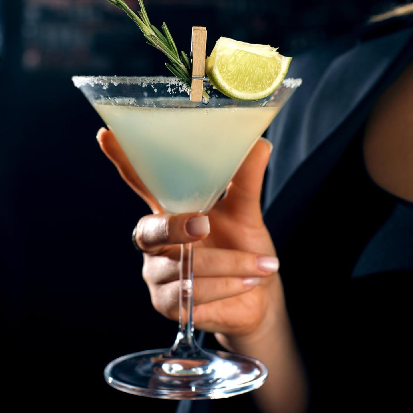 Baalaka Martini Glasses Set of 2, Coupe Glasses, Hand Blown Premium Martini Glasses, Perfect for Cocktails, Martinis, Margaritas, Parties, Catering Boxes and Gifts(8 OZ/240ML)