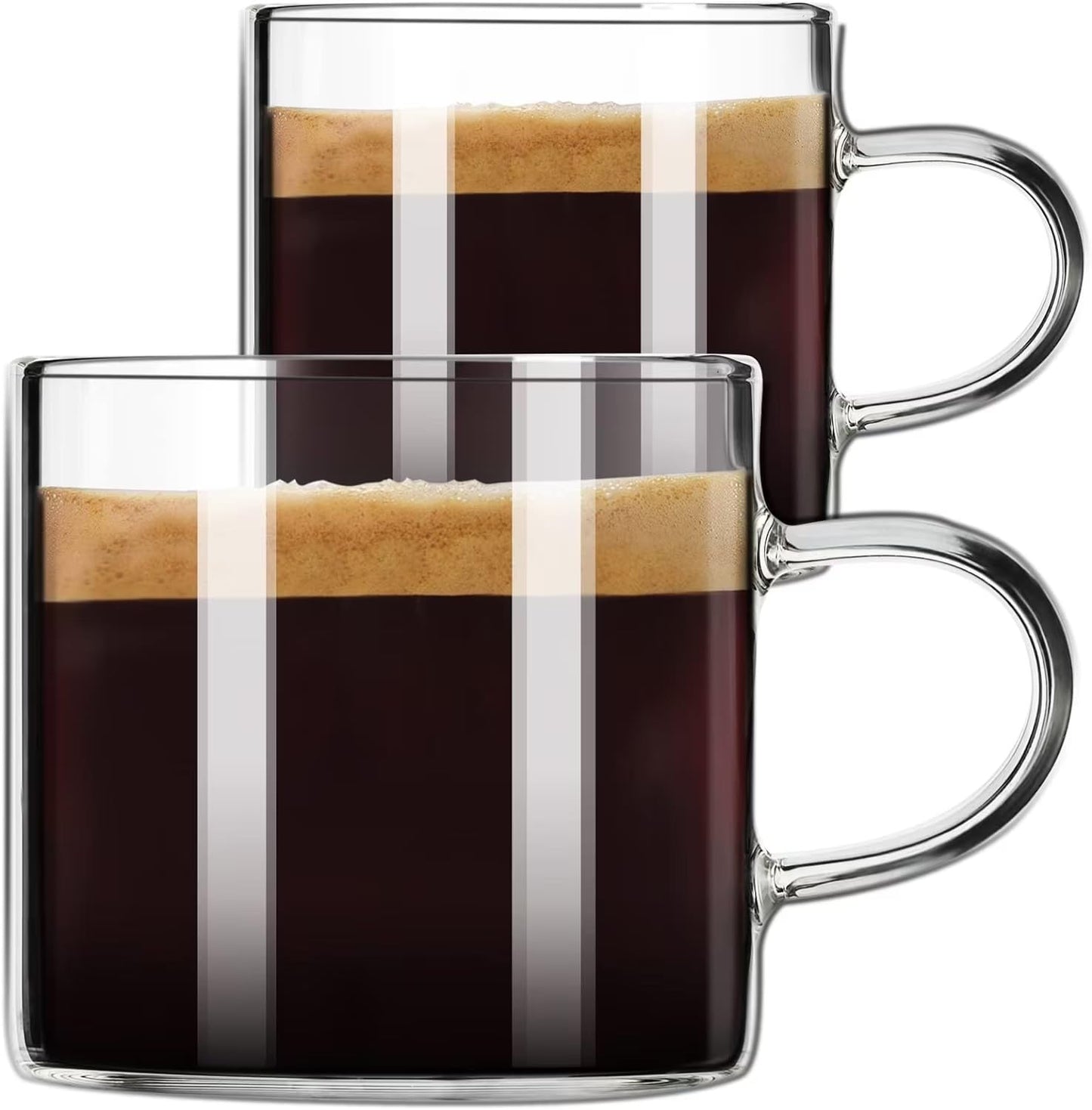 Baalaka Espresso Cups, 4.3 Oz Espresso Shot Glass Set of 2