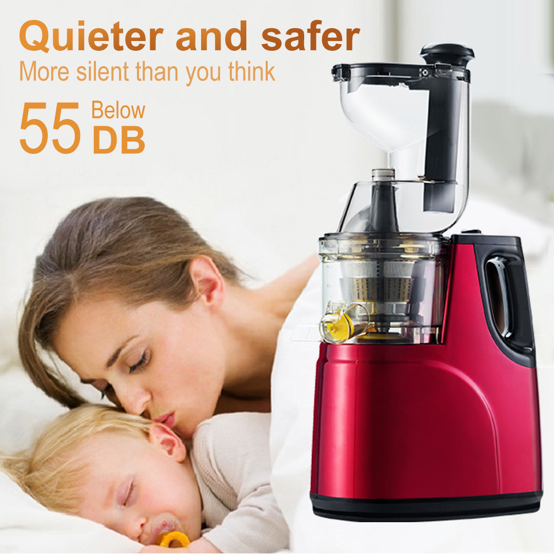 😎Masticating Juicer Cold Press Juice Extractor Apple Orange Citrus Juicer Machine with Wide Chute Quiet Motor for Fruit Vegetables