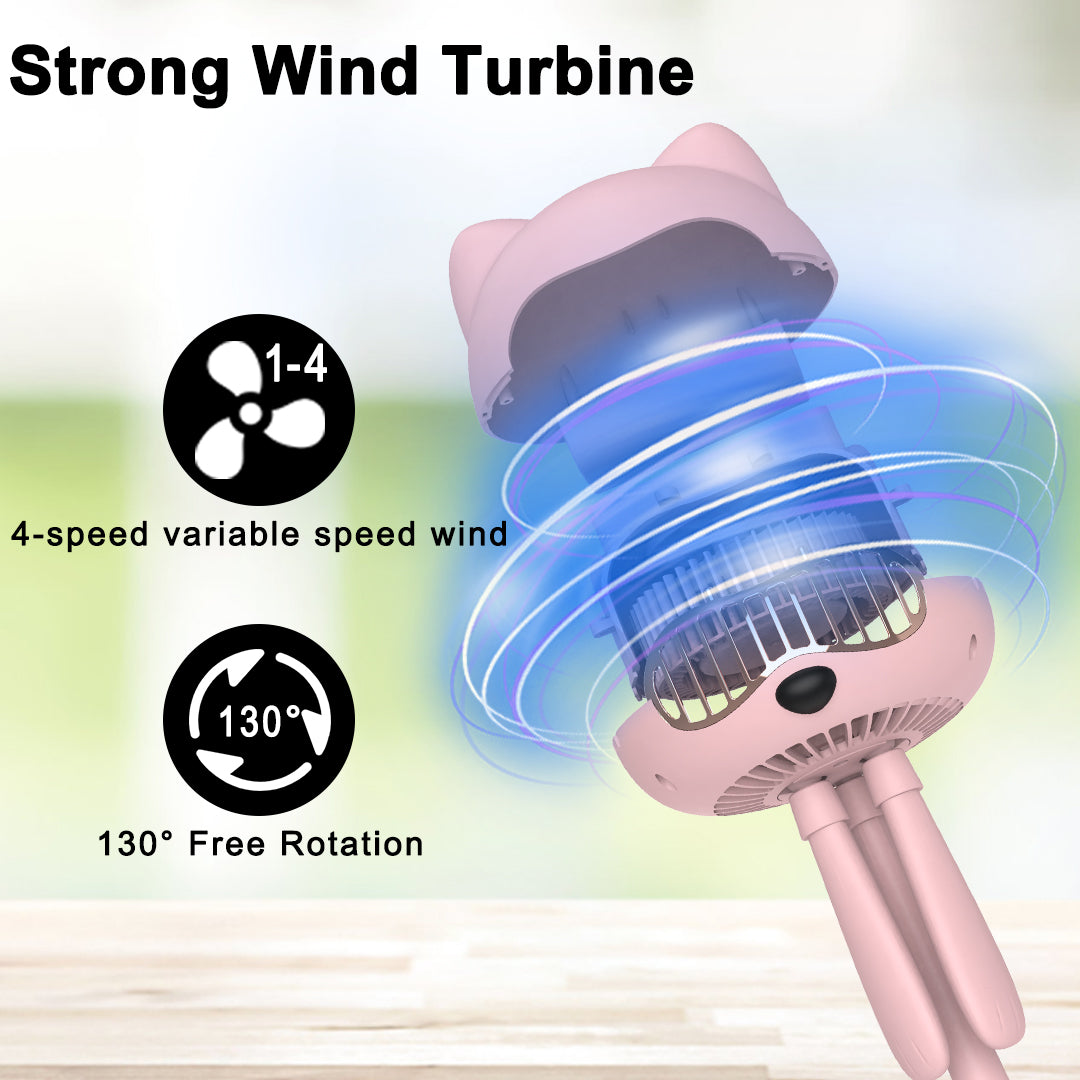 PARACITY Stroller Fan Bladeless/Desk/Handheld/Car Seat/USB with Aromatherapy Design👶👶