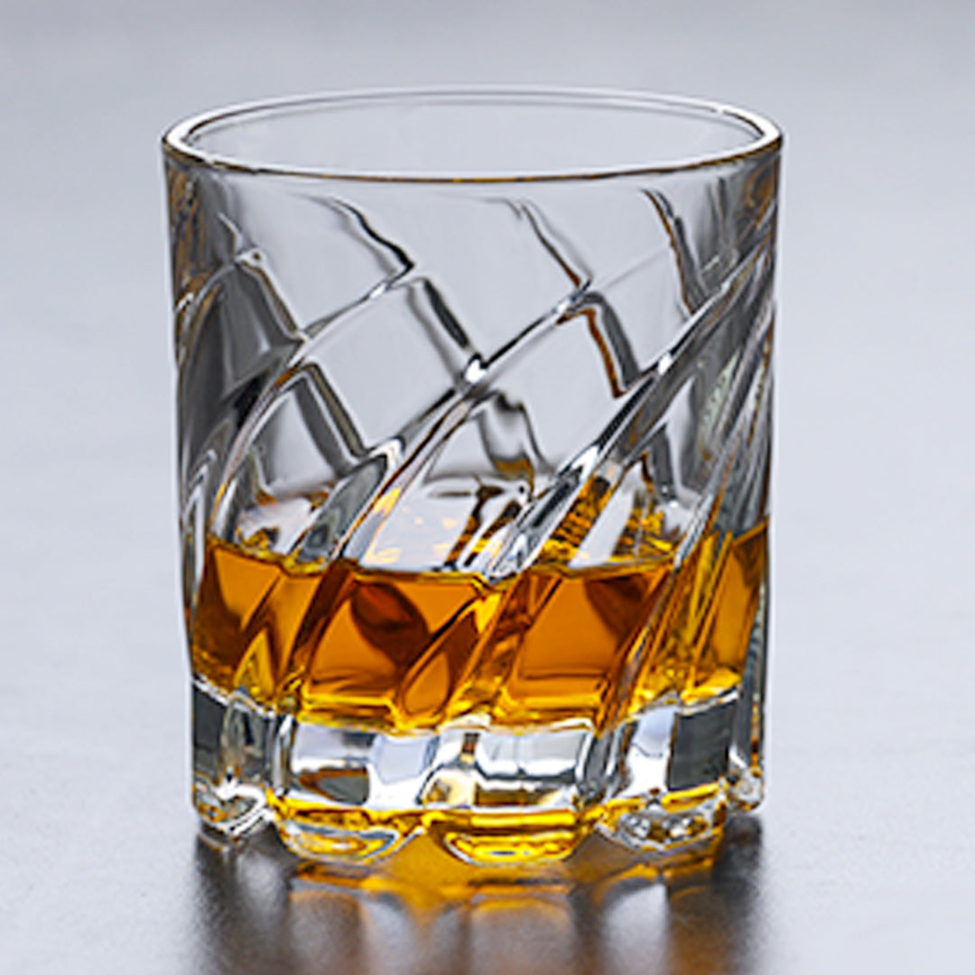 PARACITY Spinning Whiskey Glasses Set of 2