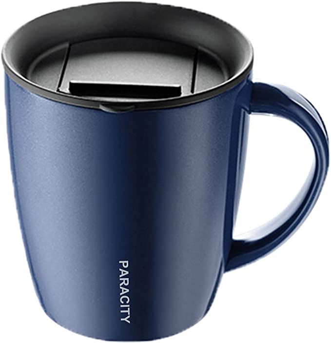 PARACITY Insulated Coffee Mug Stainless Steel Coffee Mug with Lid Handle