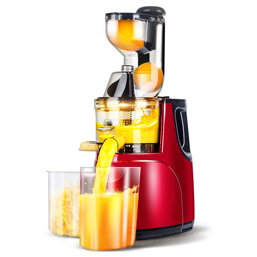 😎Masticating Juicer Cold Press Juice Extractor Apple Orange Citrus Juicer Machine with Wide Chute Quiet Motor for Fruit Vegetables
