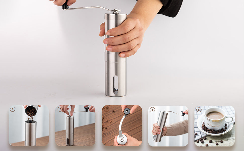 PARACITY Manual Coffee Bean Grinder Stainless Steel Hand Coffee🎉