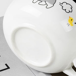 🐶Cute Dog Shaped Mug with Spoon Lid, Lid Doubles as a Second Mug, Birthday Gift🐕, Engagement Gift, Mug 12 oz Lid 5 oz