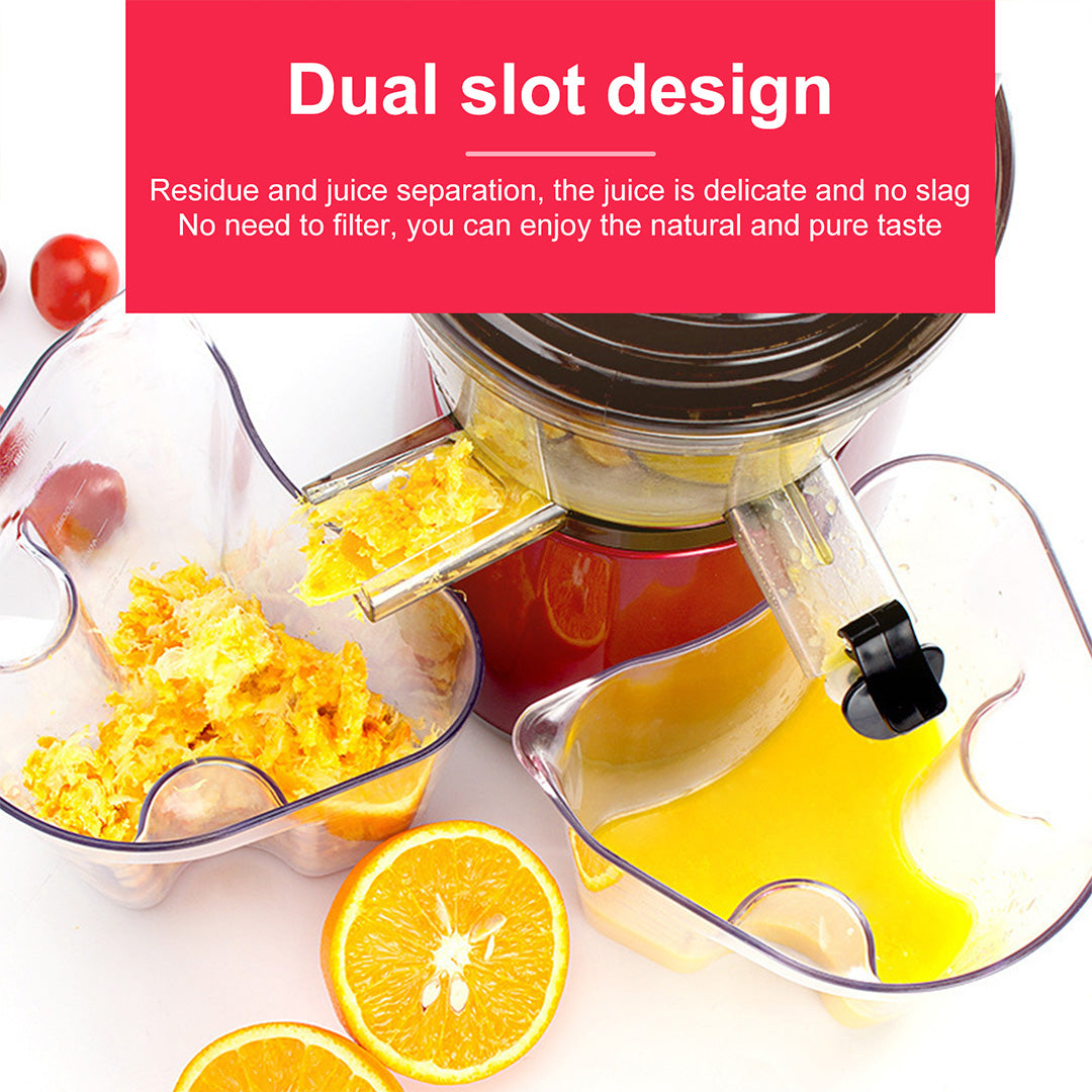 😎Masticating Juicer Cold Press Juice Extractor Apple Orange Citrus Juicer Machine with Wide Chute Quiet Motor for Fruit Vegetables