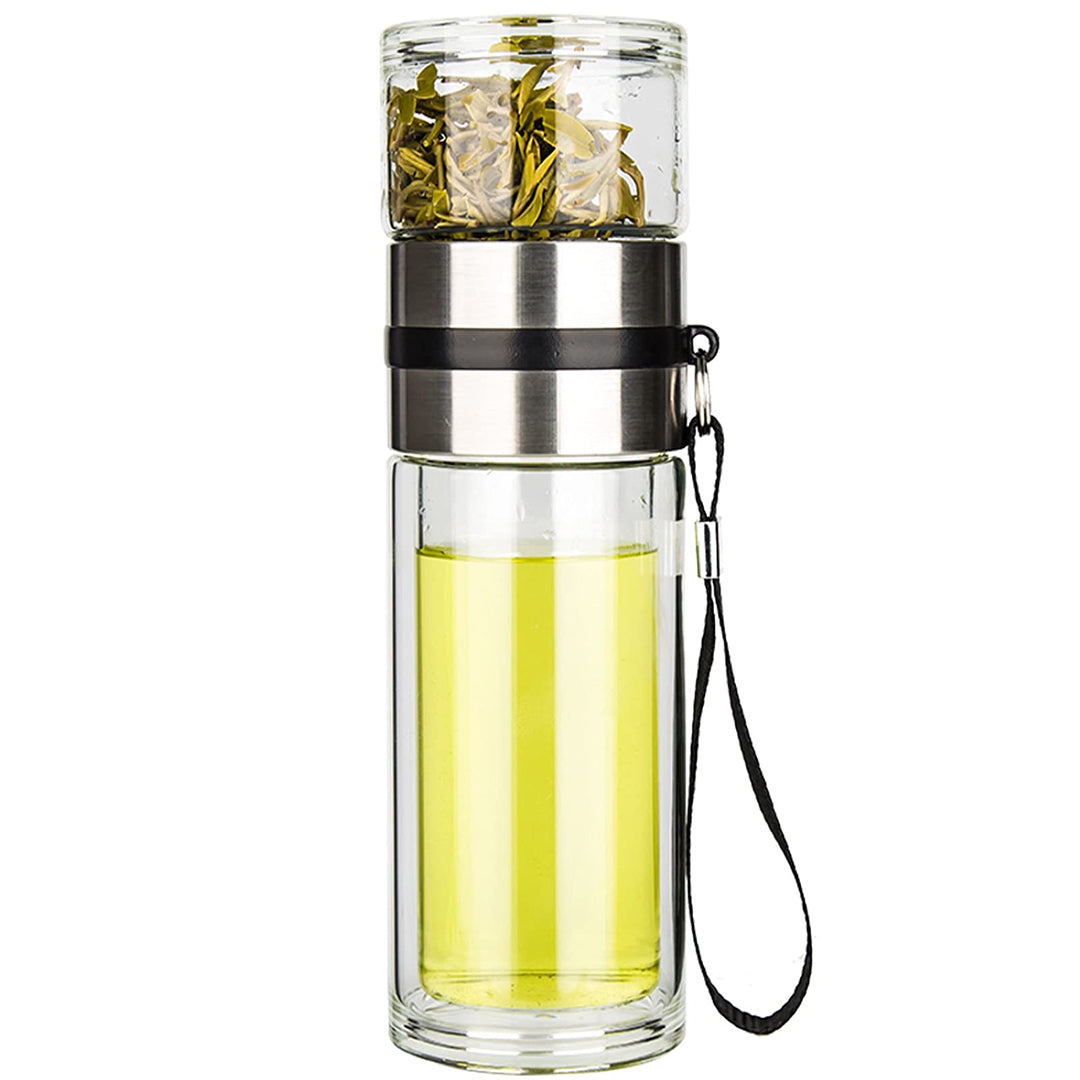 PARACITY Glass Teapot Tea Cup Double Wall Borosilicate Portable Travel Glass