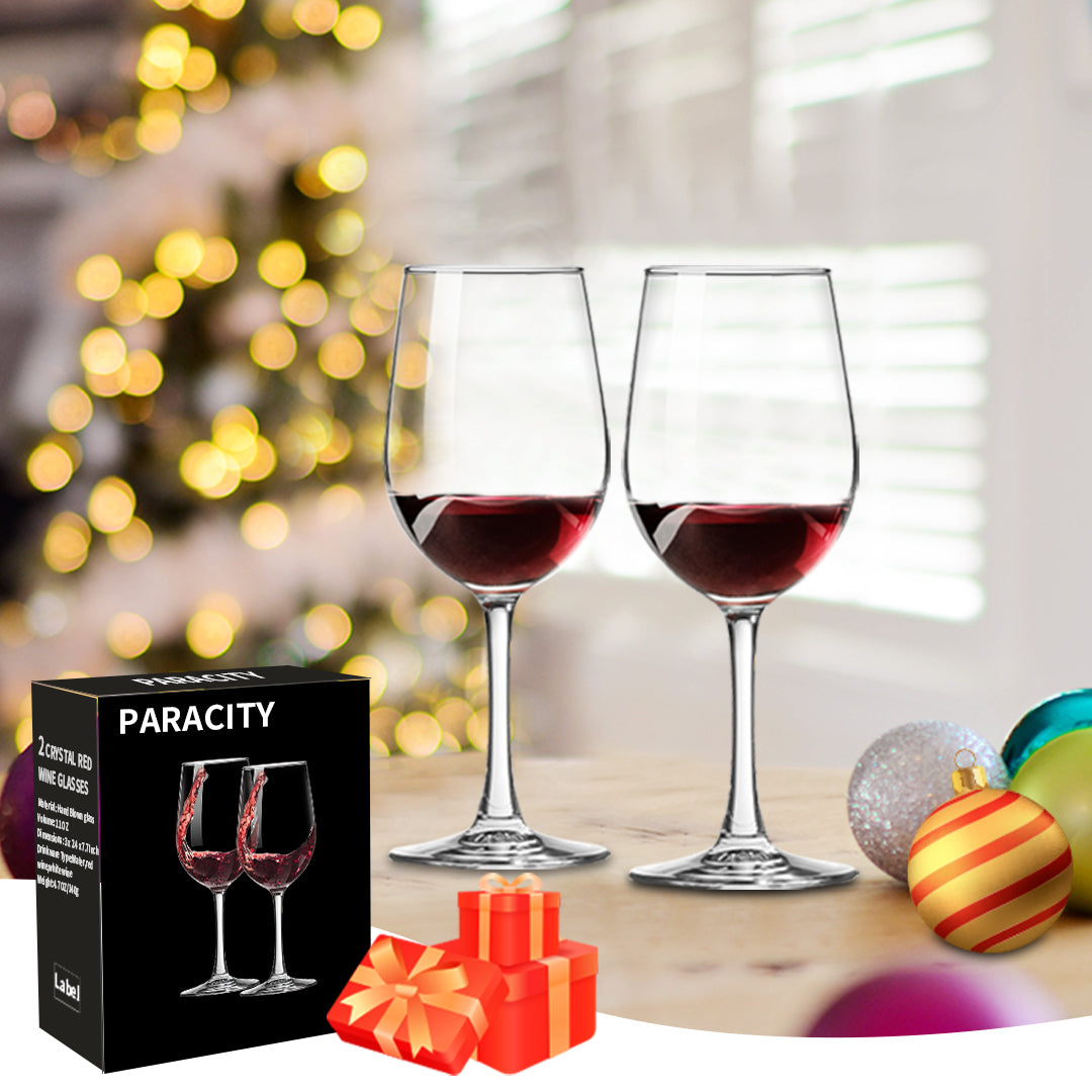 Wine Glasses Set of 2🍷🍷, Crystal White Wine Glasses, Stem Glasses for Red and White Wine - Christmas Gift 15 oz