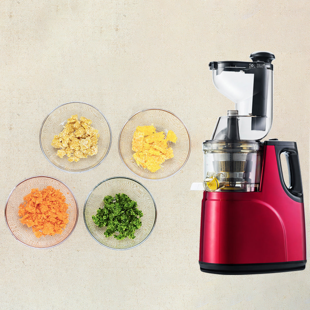 😎Masticating Juicer Cold Press Juice Extractor Apple Orange Citrus Juicer Machine with Wide Chute Quiet Motor for Fruit Vegetables