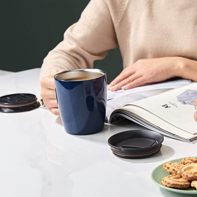 PARACITY Insulated Coffee Mug Stainless Steel Coffee Mug with Lid Handle