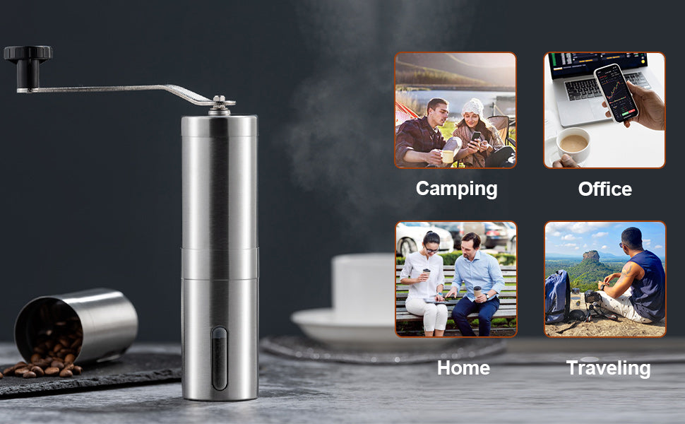 PARACITY Manual Coffee Bean Grinder Stainless Steel Hand Coffee🎉
