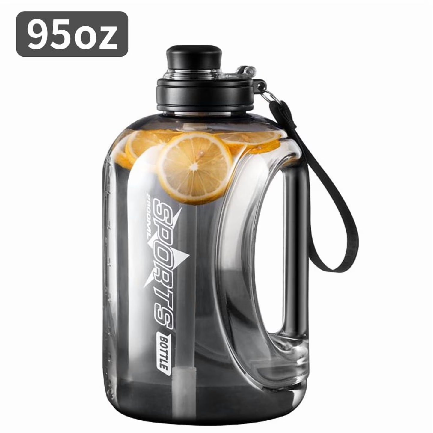 Baalaka 95OZ Large Water Bottle with Straw & Handle - BPA-Free Eco-Friendly for Sports, Gym, Hiking | Leakproof Design