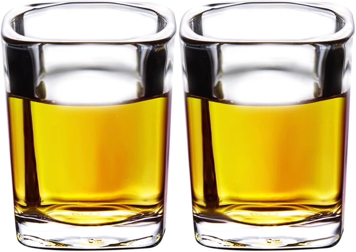 Baalaka Set of 2, Cool Shot Glasses with Heavy Base, Liquid Small Shot Glasses for Espresso Coffee Whiskey Vodka, Gift for Men, 2oz/60ml