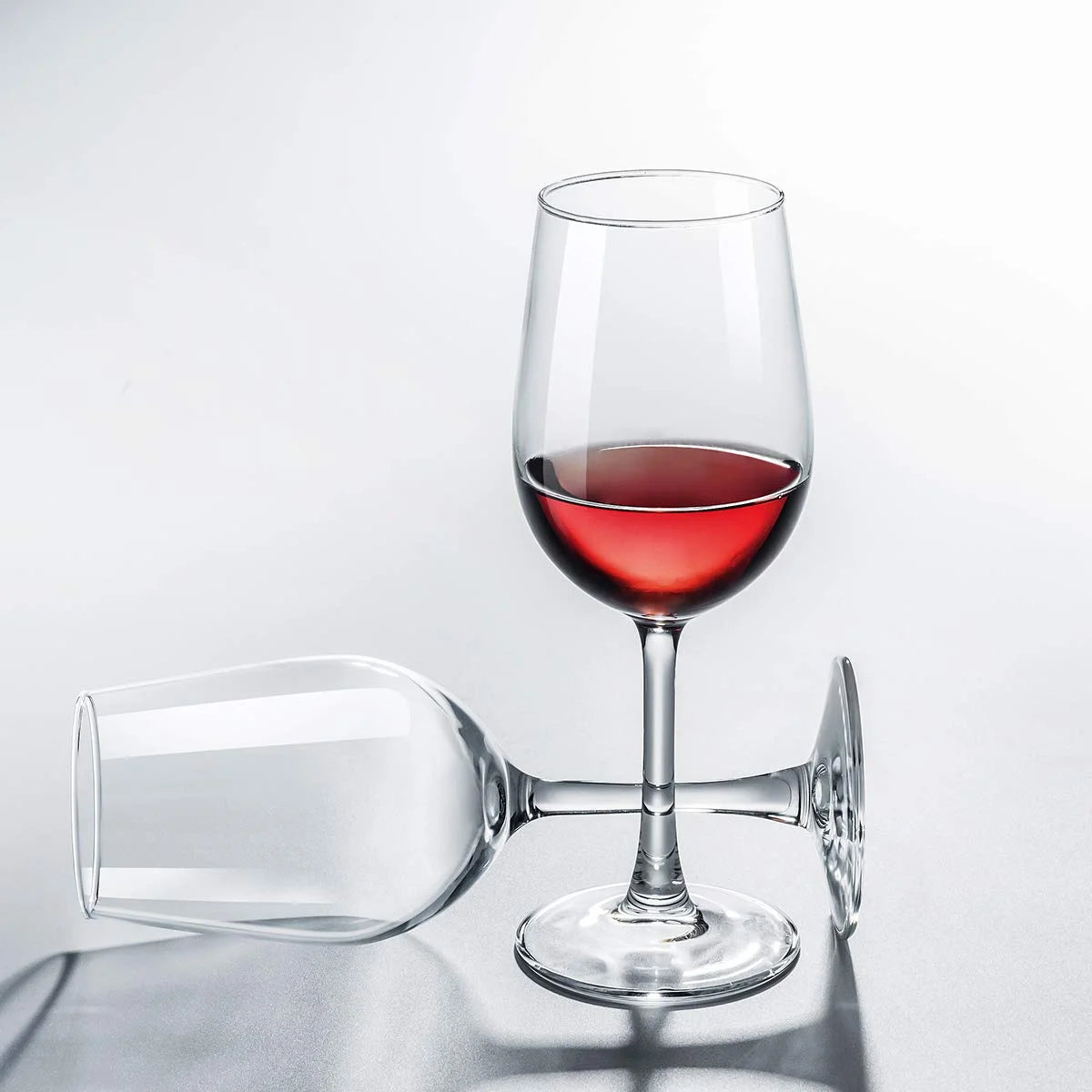 Baalaka Wine Glasses, 10oz Clear Stemmed, Red & White Wine, Set of 2 Perfect Gift