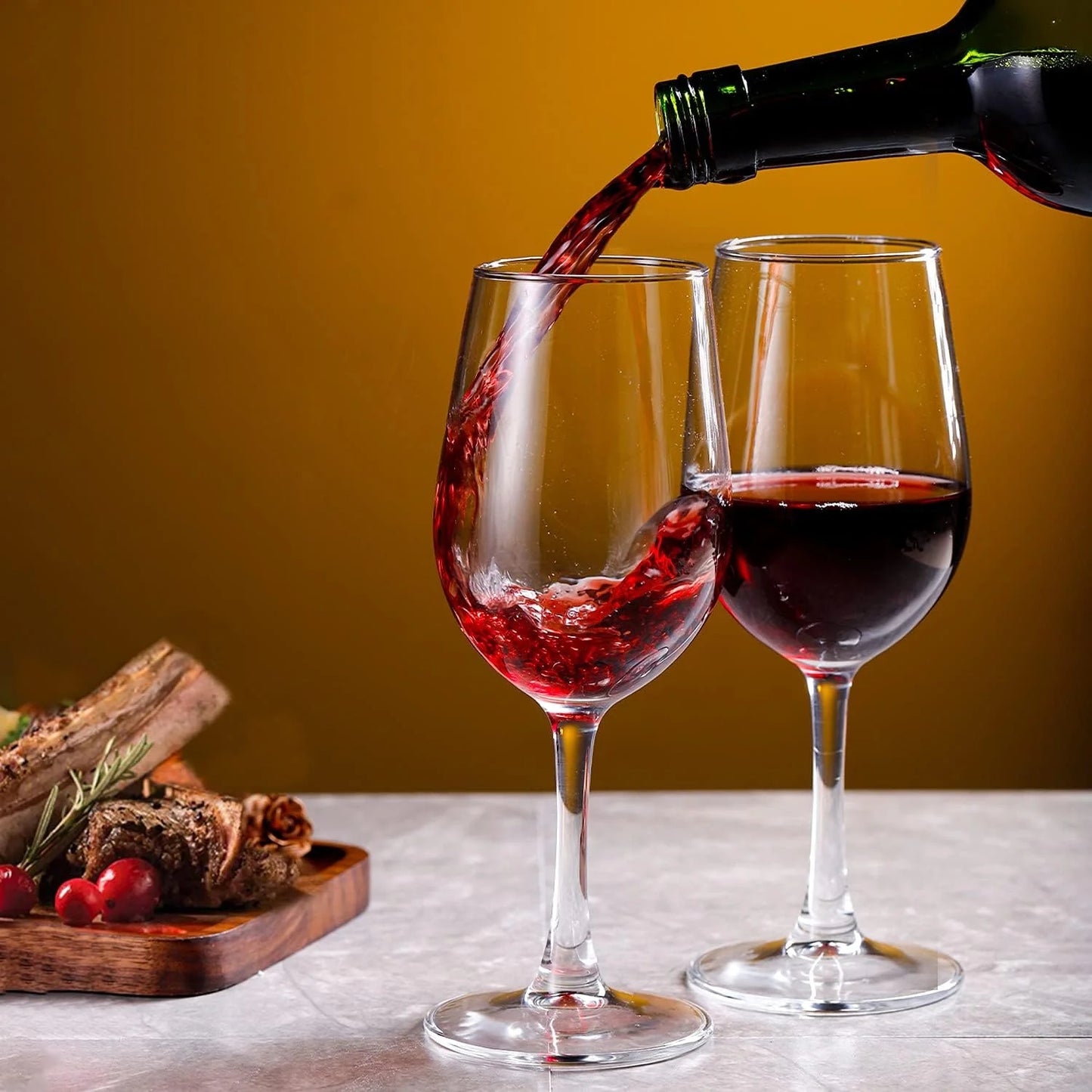 Baalaka Wine Glasses Clear Red White Wine Glass Goblets Crystal Stemware (4PCS)