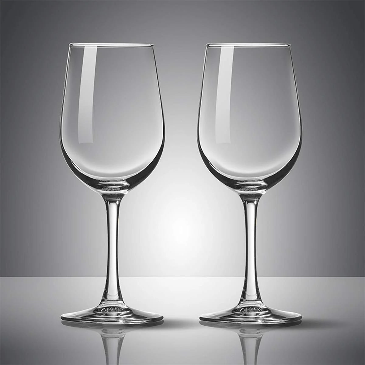 Baalaka Wine Glasses, 10oz Clear Stemmed, Red & White Wine, Set of 2 Perfect Gift