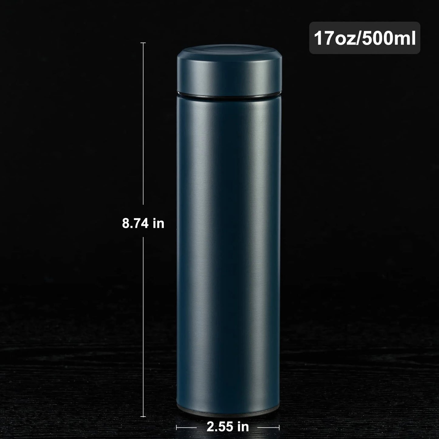 Balaka Insulated Stainless Steel Water Bottle, 17 oz, Blue