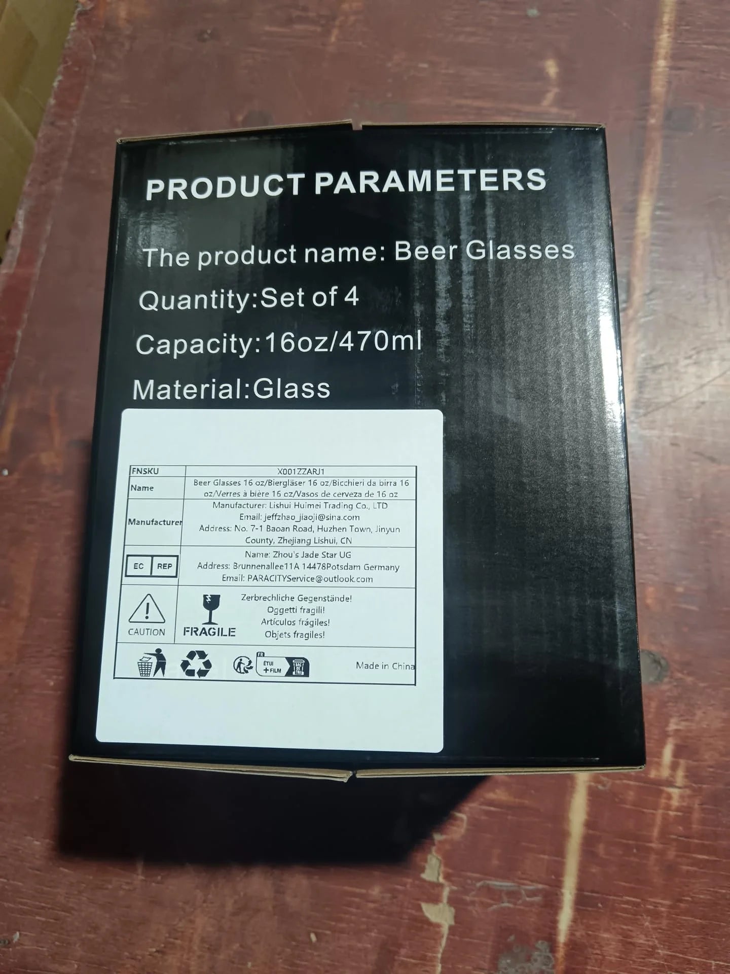 Baalaka 16 oz Beer Glasses Set of 4 (Pint & Pilsner), Wheat Beer Drinking Gift for Men