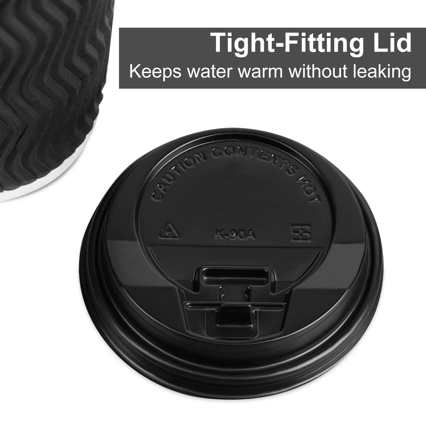 Baalaka 16oz Double-Walled Insulated Paper Cups, 50 Count, Leak-Proof Disposable Cups for Coffee, Tea, and Cold Beverages